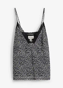 Spaghetti top van mesh, bonprix
