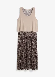 Maxi shirtjurk in layerlook van viscose, bonprix