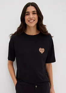 Cropped T-shirt met oversized schouders, bonprix