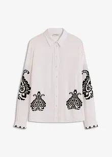 Blouse met borduursel in een zachte viscosemix, bonprix