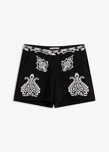 Short met borduursel van zachte viscose mix, bonprix
