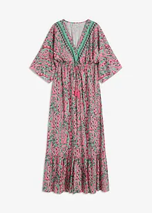 Gedessineerde maxi jurk van soepele viscose, bonprix