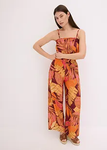 Gedessineerde jumpsuit van soepele viscose, bonprix