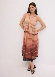 Gedessineerde jurk van chiffon, bonprix