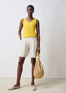 Linnen tanktop, bonprix