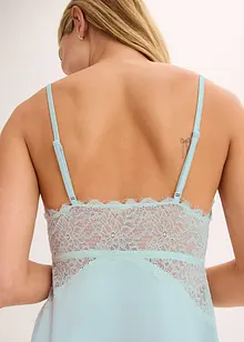 Slipdress met uitneembare vulling en glanzend materiaal, bonprix