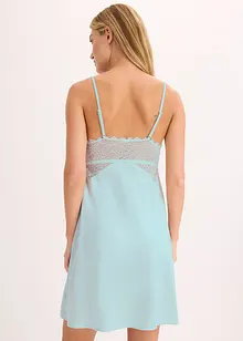 Slipdress met uitneembare vulling en glanzend materiaal, bonprix