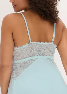 Slipdress met uitneembare vulling en glanzend materiaal, bonprix