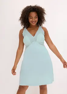 Slipdress met uitneembare vulling en glanzend materiaal, bonprix