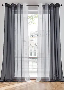 Gordijnen met gerecycled polyester en kleurverloop (set van 2), bonprix