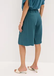 Wijde bermuda met bandplooien, bonprix