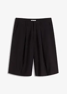 Wijde bermuda met bandplooien, bonprix