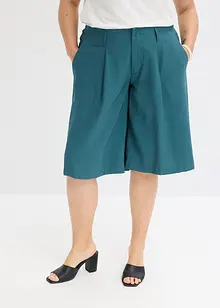 Wijde bermuda met bandplooien, bonprix