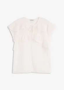 Blouse van chiffon met volants, bonprix