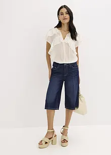 Jeans bermuda mid waist, low stretch, bonprix