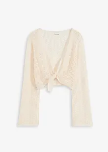 Kort vest in gehaakte look, bonprix