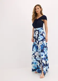 Carmen jurk met draperie en riem, bonprix