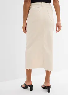 Midi spijkerrok met split, bonprix