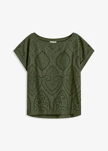 Shirt met broderie anglaise, bonprix