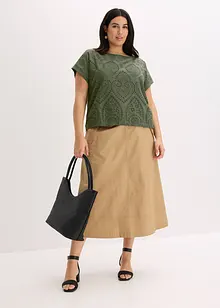 Shirt met broderie anglaise, bonprix