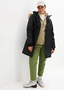 Warme, lange outdoor jas met imitatiebont, bonprix