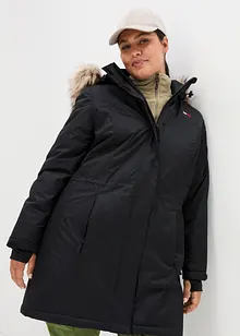 Warme, lange outdoor jas met imitatiebont, bonprix