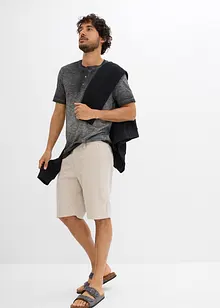 Henley shirt van biologisch katoen in washed out look, bonprix