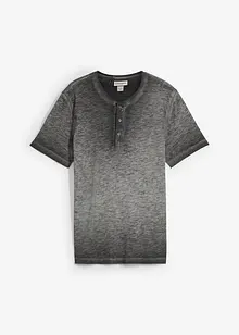 Henley shirt van biologisch katoen in washed out look, bonprix