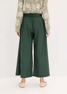 Katoenen popeline broek met riem (2-dlg set), bonprix