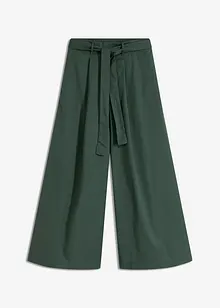Katoenen popeline broek met riem (2-dlg set), bonprix