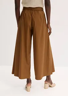 Katoenen popeline broek met riem (2-dlg set), bonprix