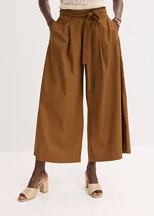 Katoenen popeline broek met riem (2-dlg set), bonprix