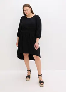 Jersey jurk met plooitjes, bonprix