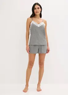 Shortama met sierlijk kant, bonprix