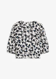 Blouse met korte mouwen van gestructureerd materiaal, bonprix