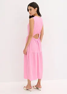 Midi-jurk van gestructureerde jersey met uitgesneden rug, bonprix