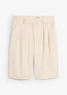 Bermuda met bandplooien in een viscosemix, bonprix