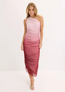 One shoulder jurk met mesh inzetstuk, bonprix