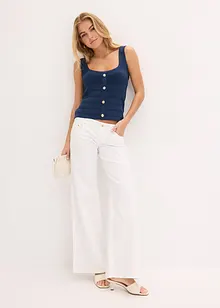 Gebreide top met metallic effect, bonprix