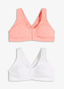 Bh zonder beugels  met voorsluiting (set van 2), bonprix