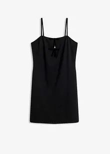 Mini jurk met details van imitatieleer, bonprix
