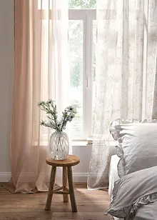 Transparant gordijn met gerecycled polyester (1 stuk), bonprix