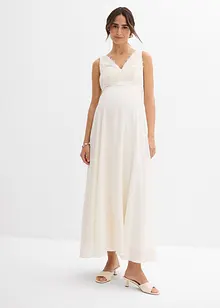 Zwangerschaps trouwjurk met kant, satijn en georgette, bonprix