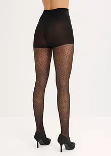 Panty 30 den in netlook met stippen, bonprix