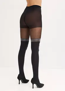 Overknee panty 70 den met glinsterende boord, bonprix