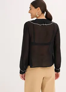Chiffon blouse met volants, bonprix
