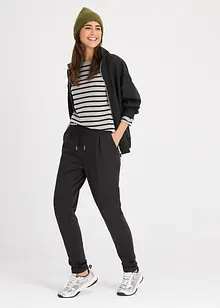 Chino broek van scuba, bonprix