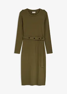 Midi jurk van een elastische katoenmix, bonprix