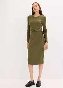 Midi jurk van een elastische katoenmix, bonprix