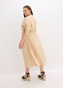 Maxi-jurk met wijde mouwen van structuurstof, bonprix